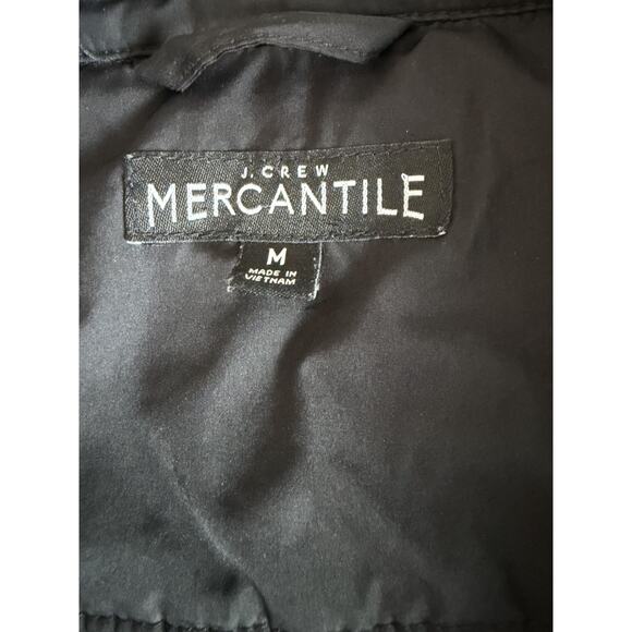 J. Crew Mercantile Black Quilted packable Jacket Barn Chore mock Men's Size M - Picture 3 of 10